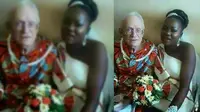 Charity Mumba, wanita 29 tahun kelahiran Zambia menikah dengan Peter Grooves dari Afrika Selatan yang berusia 92 tahun. (CEN)