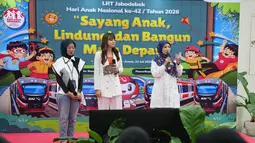 Sebanyak 50 murid penyandang disabilitas mengikuti edukasi kesehatan gigi dan praktik menyikat gigi di LRT Jabodebek rute Stasiun Halim–Stasiun Jatimulya, Selasa (28/7/2026). (Istimewa)