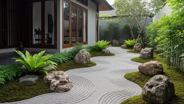 Inspirasi Taman Samping Rumah yang Bikin Tetangga Iri/AI Generated