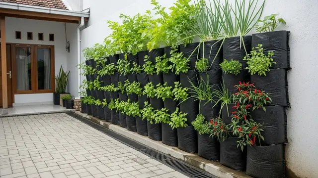 Kebun Sayur Rumahan untuk Halaman Paving