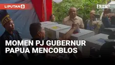 Provinsi Papua membuka Tempat Pemungutan Suara (TPS) lebih awal karena perbedaan waktu. TPS dibuka tepat pukul 07.00 WIT. Penjabat Gubernur Provinsi Papua Ridwan Rumasukun datangi TPS pagi hari untuk menyalurkan hak suaranya.