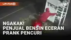 Aksi pencurian bensin yang baru-baru ini viral di media sosial sukses membuat warganet ngakak. Bukan tanpa alasan, pasalnya pelaku justru menjadi korban prank sang penjual. Dalam pengakuan yang viral, penjual mengisi air bercampur zat pewarna dalam b...