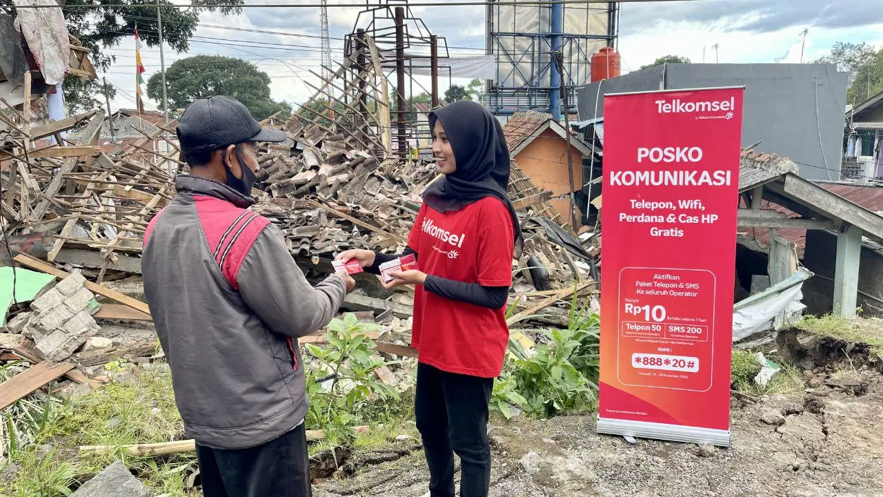 Telkomsel percepat pemulihan jaringan dan layanan di Cianjur (Dok. Telkomsel)