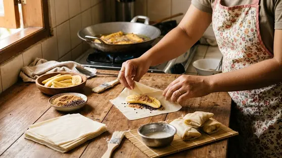 Cara Membuat Pisang Aroma Tanpa Alat Pres Lipatan, Renyah dengan Cara Manual