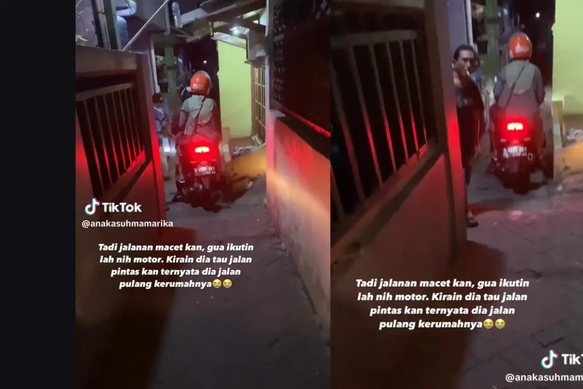 Pemotor Mengikuti Pemotor Lain ke Rumahnya