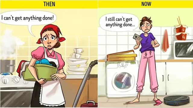 5 Ilustrasi Beda Zaman Dulu dan Sekarang Ini Bukti Manusia Kecanduan Gadget