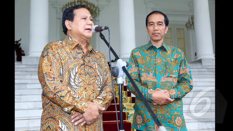 Jokowi dan Prabowo Tampak Akur di Istana Bogor