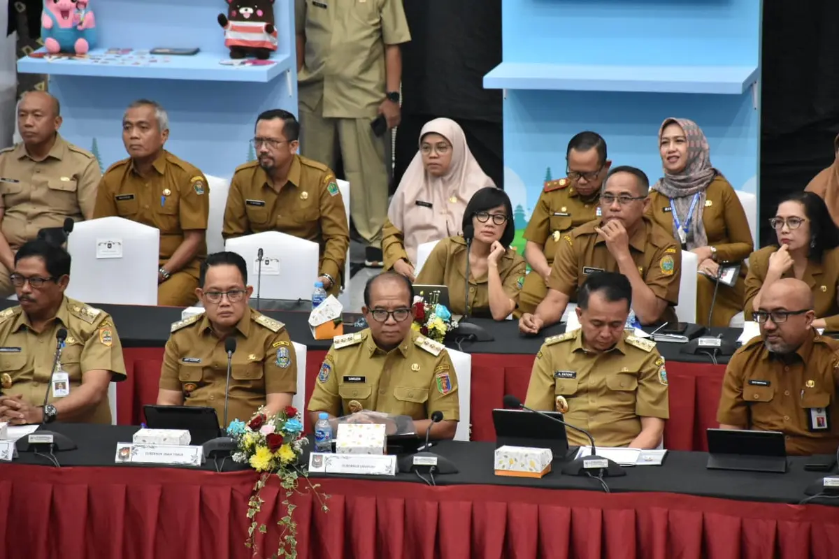 Pj Gubernur Lampung, Samsudin menghadiri Rakor pengendalian inflasi di Jakarta. Foto : (Istimewa).