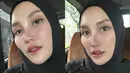 Tak lupa ia pun mengenakan kerudung model pashmina warna hitam. Dengan gaya kerudung simplenya. [@ayutingting92]