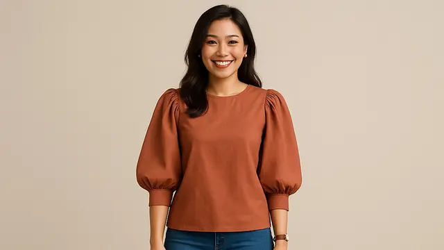 Model Blouse Lengan Gigot/Ilustrasi gambar oleh AI