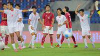 Pemain Timnas Indonesia U-22 saat melawan Myanmar pada pertandingan SEA Games 2025 di 700th Anniversary Stadium, Chiang Mai, Jumat (12/12/2025). (Bola.com/Bagaskara Lazuardi)