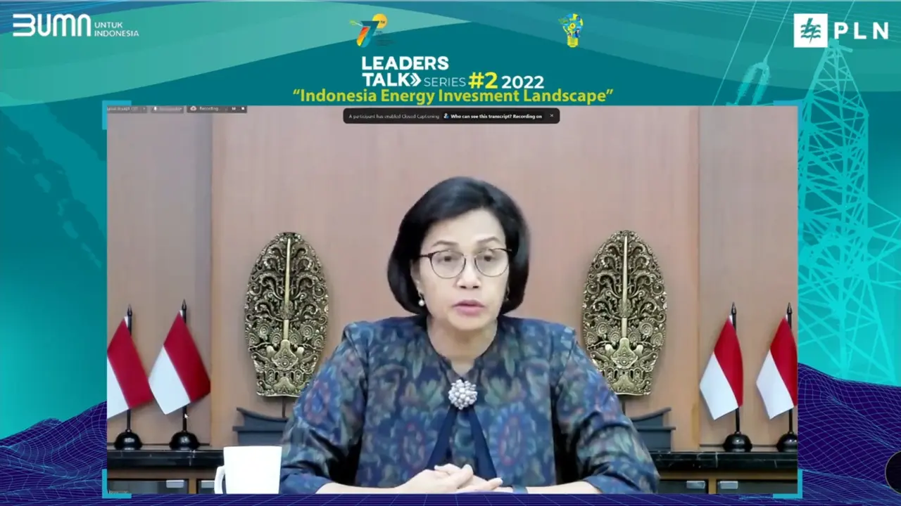Menkeu Sri Mulyani dalam Leaders Talk Series #2 dengan tema "Indonesia Energy Investment Landscape"