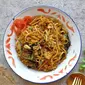 Resep pasta fettucine kangkung kecap ikan. (dok. Cookpad @mamailly)