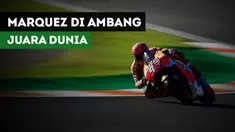 Marc Marquez di ambang juara dunia MotoGP 2017 setelah meraih pole position di MotoGP Valencia