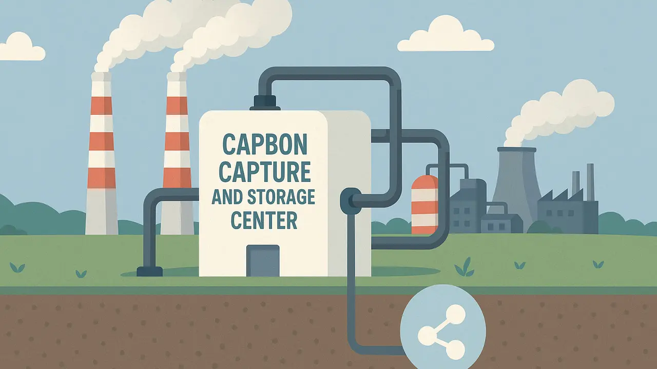 Ilustrasi Carbon Capture and Storage. (Foto by AI)