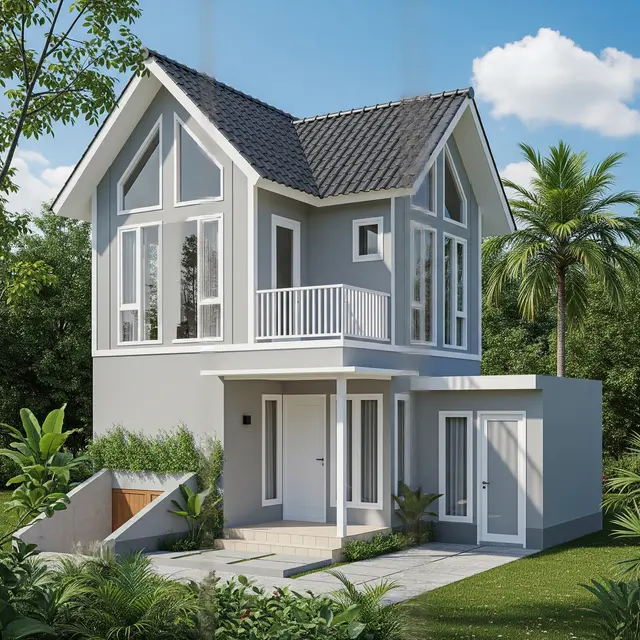 9 Desain Rumah Kecil 2 Lantai dengan Basement dan Gudang, Solusi Modern Lahan Sempit