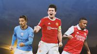 Cover Jack Grealish, Harry Maguire, Gabriel Jesus (Bola.com/Bayu Kurniawan Santoso)