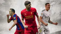 Barisan Seniman Lini Tengah Bernomor Punggung 8 Terbaik Sepanjang Masa:  Steven Gerrard, Toni Kroos, hingga Andres Iniesta
