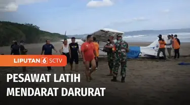 Pesawat latih milik Akademi Penerbang Indonesia mendarat darurat di Pantai Ngagelan, Banyuwangi, Jawa Timur. Dua Taruna penerbang yang menjadi kru pesawat selamat dalam pendaratan darurat tersebut.