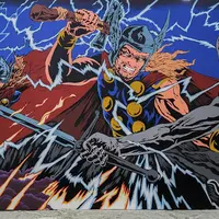 Mural Thor karya Nano Warsono yang berkolaborasi dengan Disney Indonesia. (Foto: Disney Indonesia)