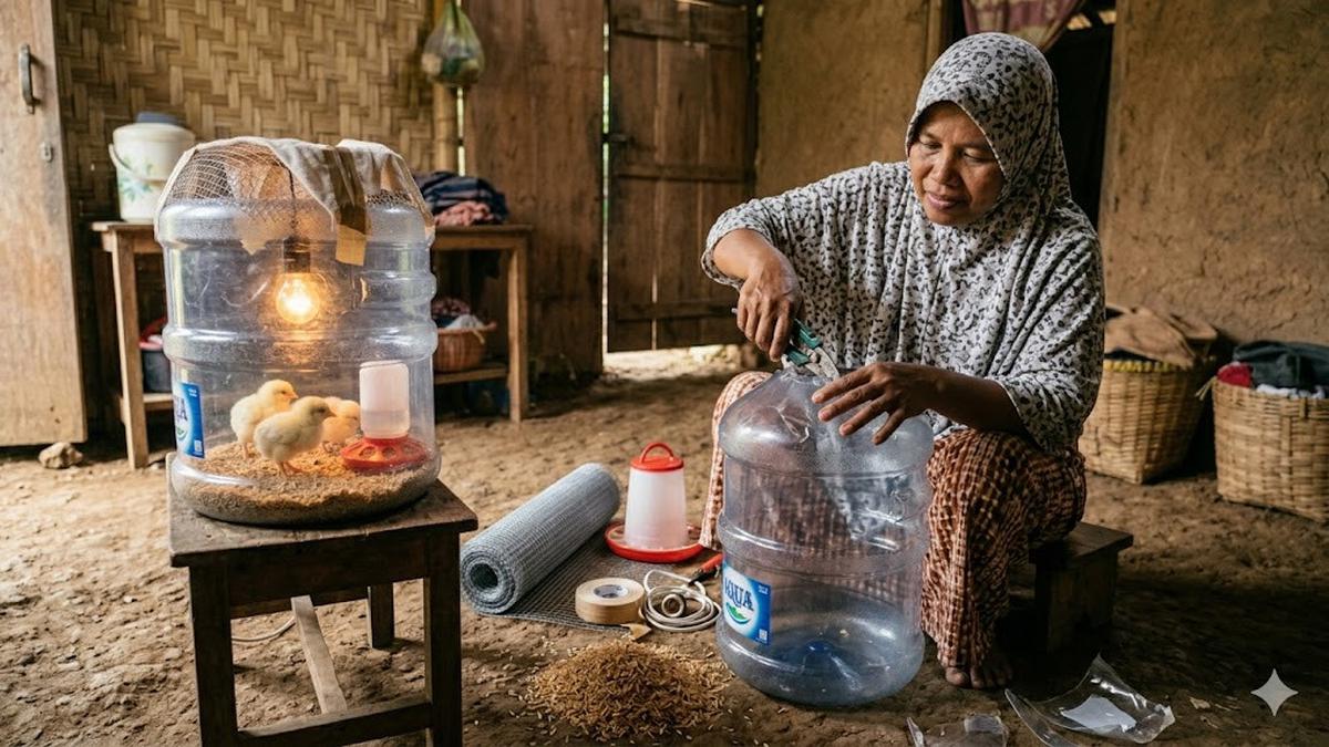 Cara Membuat Kandang Serbaguna dari Galon Bekas untuk Unggas Kecil, Mudah Ditiru