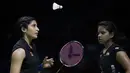 Ashwini Ponnappa / Reddy N. Sikki pasangan ganda puteri asal India dalam BLIBI Indonesia Open 2019 di Istora Senayan Jakarta, Selasa (16/7/2019). (Bola.com/Peksi Cahyo)