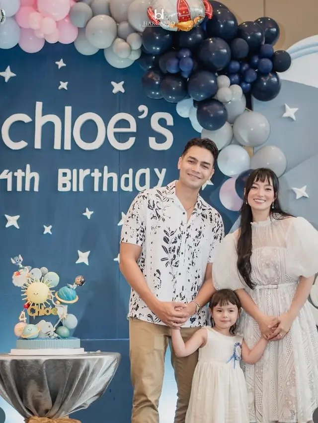 Potret Ulang Tahun Putri Cantik Asmirandah dan Jonas Rivanno Bertema Luar Angkasa. [@asmirandah89]