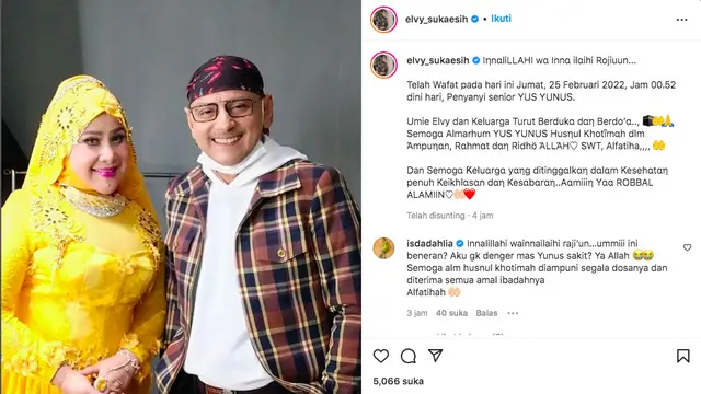 Yus Yunus meninggal dunia.