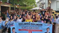 Deklarasi ratusan pengusaha UMKM Cirebon dukung Prabowo-Gibran. (Ist)