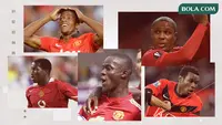 Eric Djemba-Djemba, Wilfried Zaha, Eric Bailly, Odion Ighalo dan Mame Biram Diouf. (Bola.com/Dody Iryawan)