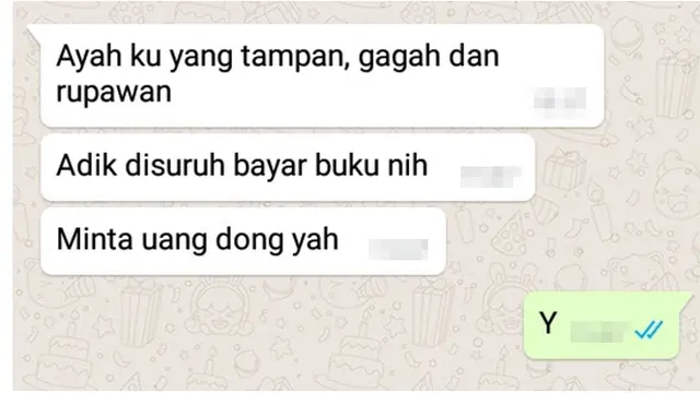 6 Chat Anak ke Ayah Minta Uang untuk Keperluan Sekolah Ini Kocak