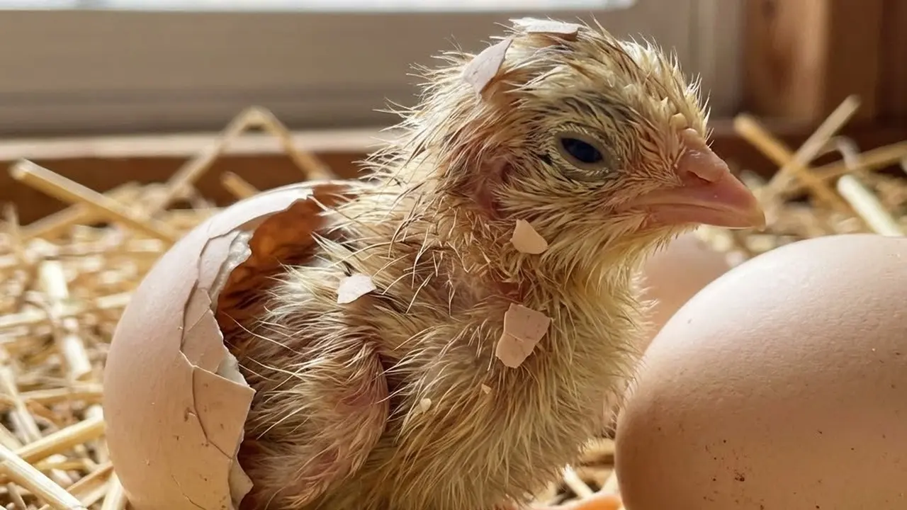Ilustrasi Anak Ayam Baru Menetas