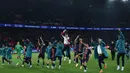 Menang 3-1 membuat Paris Saint-Germain berada di atas angin. Pekan depan, Paris Saint-Germain akan bertandang ke markas Aston Villa untuk melakoni leg kedua babak perempat final Liga Champions 2024/2025. (FRANCK FIFE/AFP)