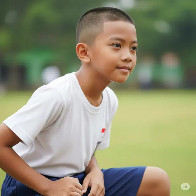 Model Rambut Anak Sekolah SD. Foto: Gemini