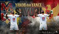 Sayuri bersaudara, Yakob dan Yance, yang menjadi andalan Malut United dan Timnas Indonesia. (Bola.com/Generated AI/Benediktus Gerendo Pradigdo)