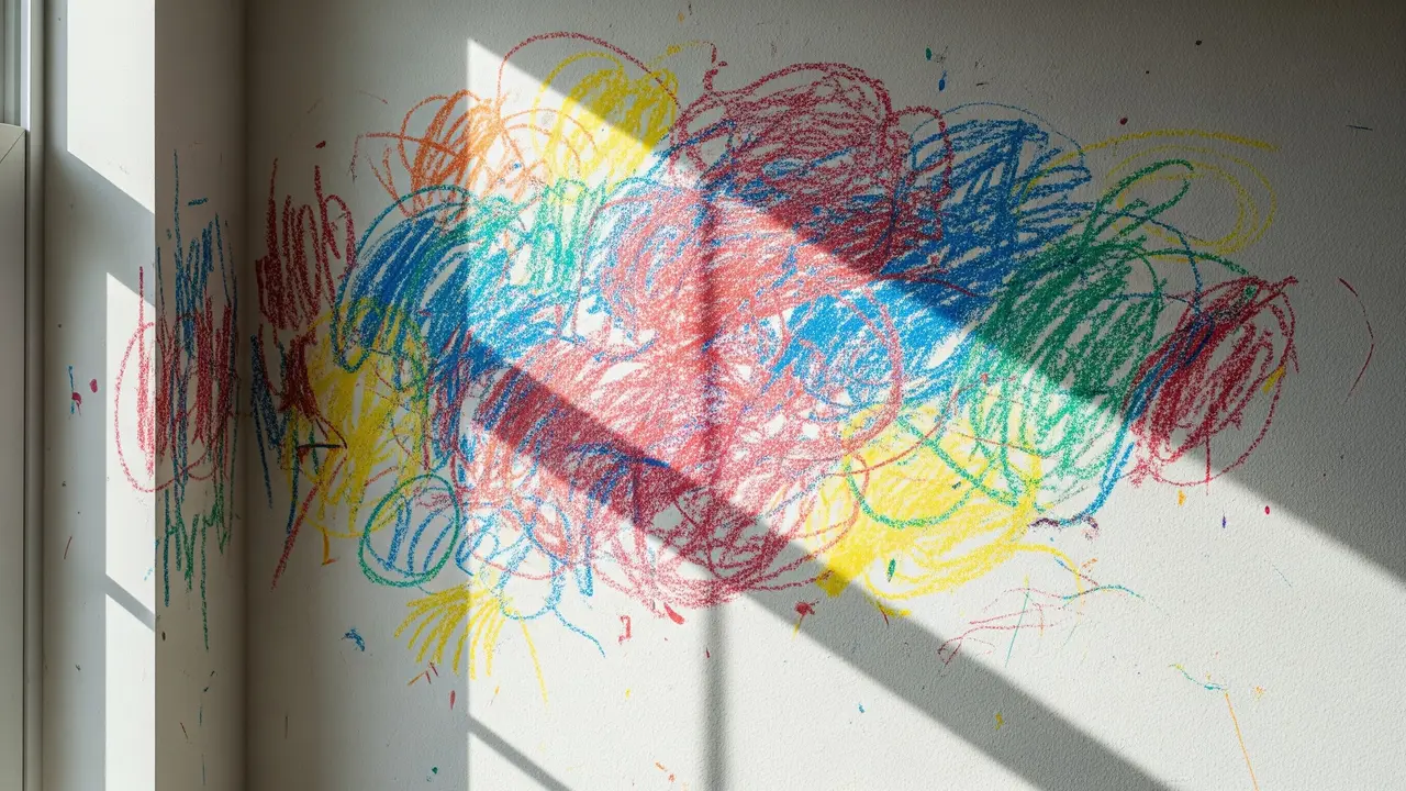 cara menghilangkan noda crayon di dinding