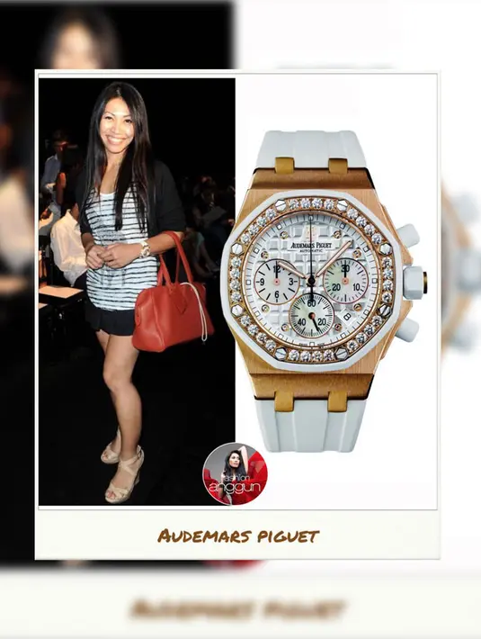 Anggun terlihat memakai jam Audemars Piguet seri Royal Oak Offshore Ladies, jam elegan ini berharga Rp 625 juta. (Foto: instagram.com/fashion.anggun)