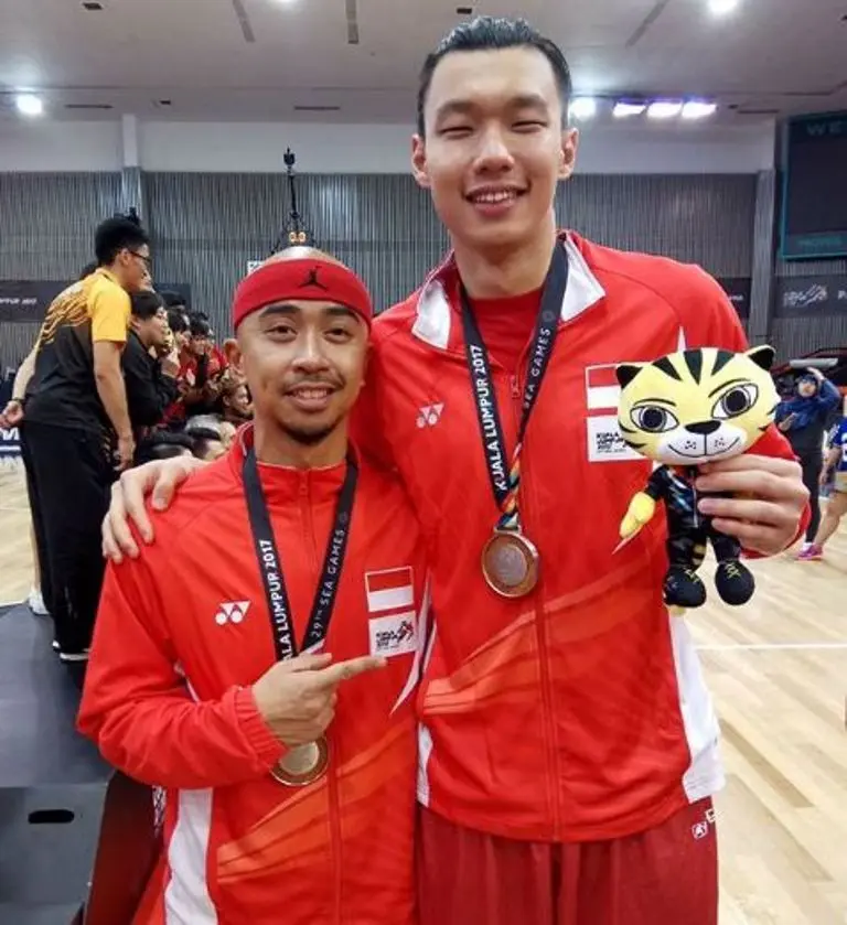 Vincent Kosasih saat membela tim nasional basket 5x5 di SEA Games 2017 Kuala Lumpur, Malaysia. Indonesia meraih medali perak. (instagram.com/vincent_vrk)