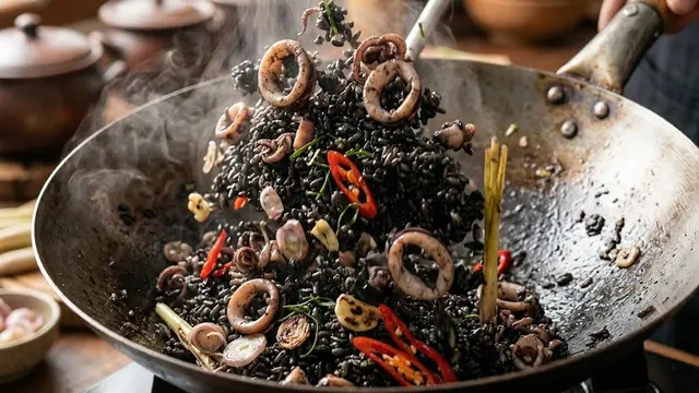 Resep nasi goreng tinta cumi anti amis