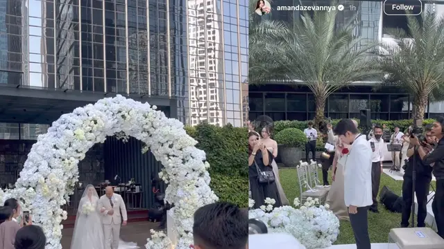 Pernikahan Amanda Manopo dan Kenny Austin. (Instagram/ amandazefannya)
