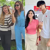 Lihat di sini beberapa potret beda gaya artis kompak nyoblos bareng anak.