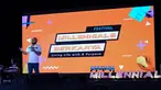 Direktur Pemasaran dan Supply Chain Semen Indonesia Adi Munandir memberi paparan tentang Program Milenials Berkarya Semen Indonesia di Gresik, Jawa Timur, Jumat (23/11). Millennials Berkarya mendapat ide dari 300 kelompok mahasiswa. (Liputan6.com/HO/Eko)