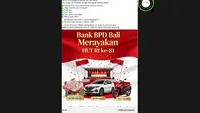 Cek Fakta: Hoaks Link Pendaftaran Undian Berhadiah Sambut HUT RI dari Bank BPD Bali