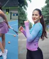Sama seperti selebriti lainnya, Pevita Pearce juga gemar melakukan olahraga tenis.