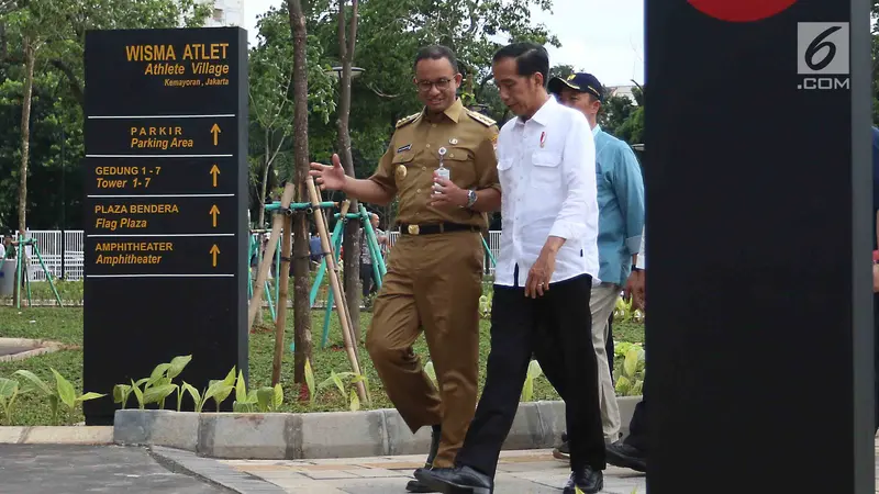 Didampingi Anies Baswedan, Jokowi Tinjau Wisma Altet