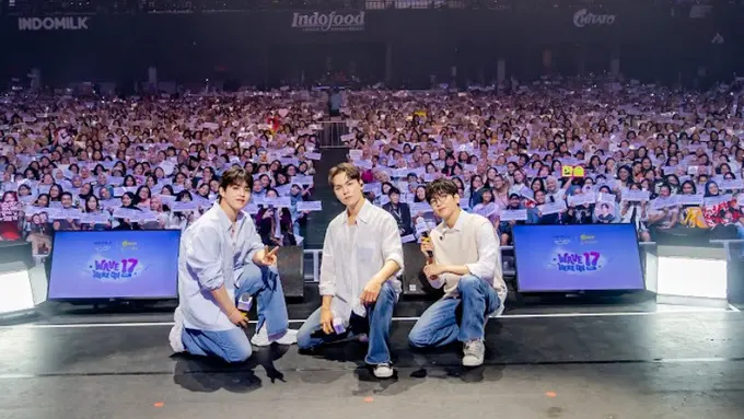 S.Coups, Wonwoo, dan Vernon SEVENTEEN hadir di Jakarta. dok. Chitato