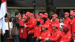 Presiden Joko Widodo melepas kontingen Indonesia untuk Asian Para Games 2018. Acara pelepasan digelar di halaman tengah Istana Merdeka pada Selasa, 2 Oktober 2018. (Kris - Biro Pers Setpres)