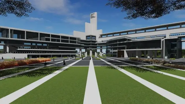 Maket kampus Universitas Islam Internasional Indonesia (UIII) di Kompleks RRI, Cimanggis, Depok, Jawa Barat.  (Dok Kementerian PUPR)