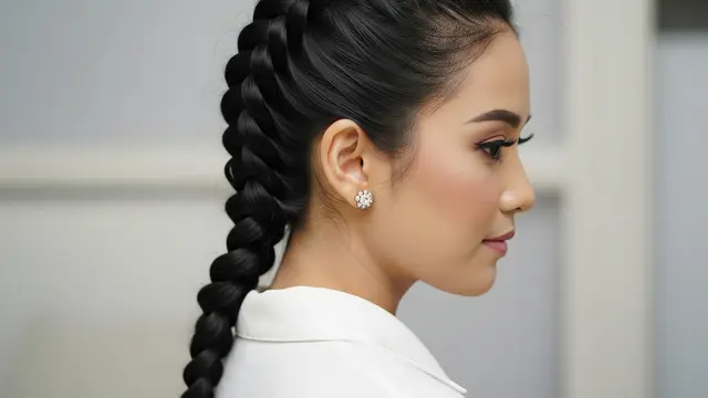 French Braid (Kepang Prancis) Sebelum Berhijab
