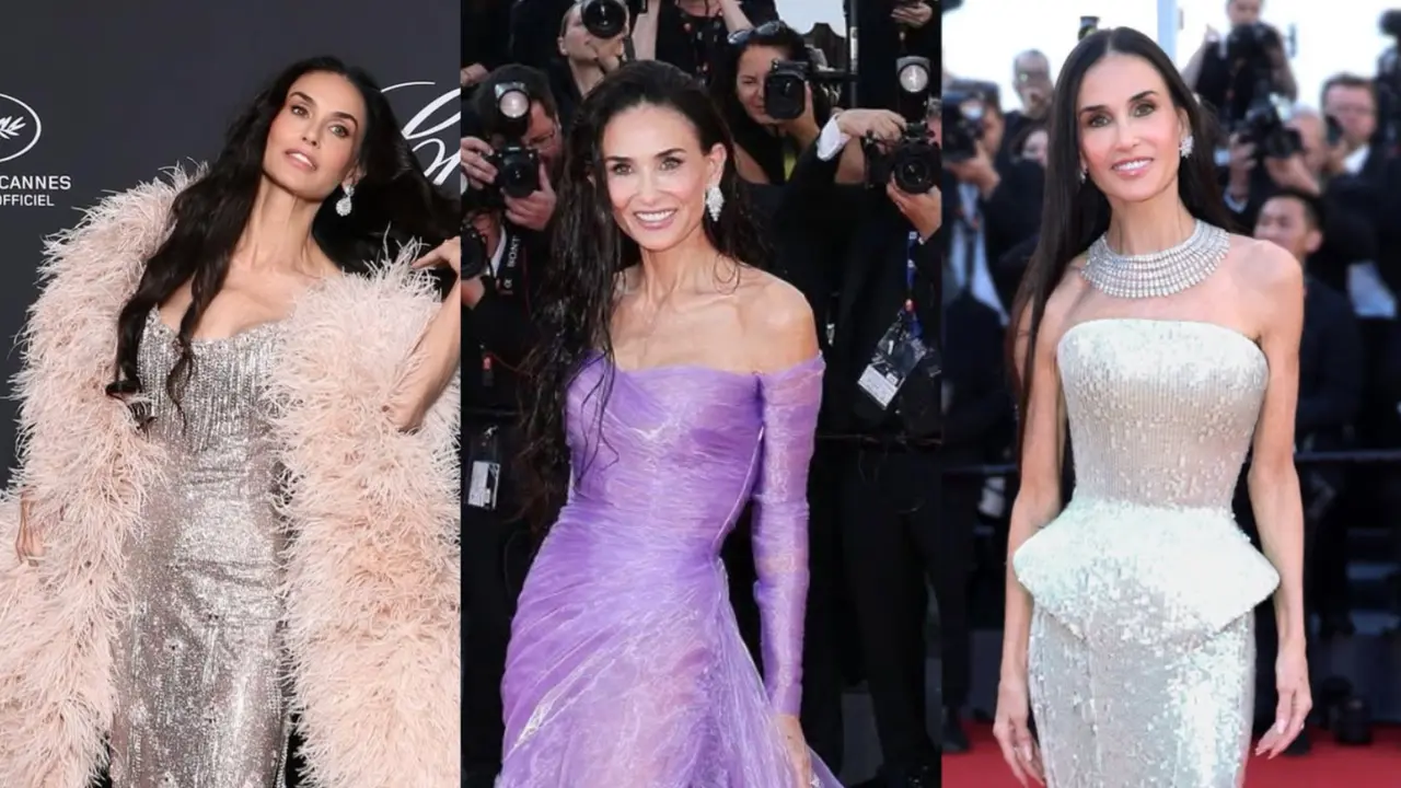 Demi Moore Pancarkan Aura Awet Muda dengan Deretan Look Glamor di Festival Film Cannes 2026
